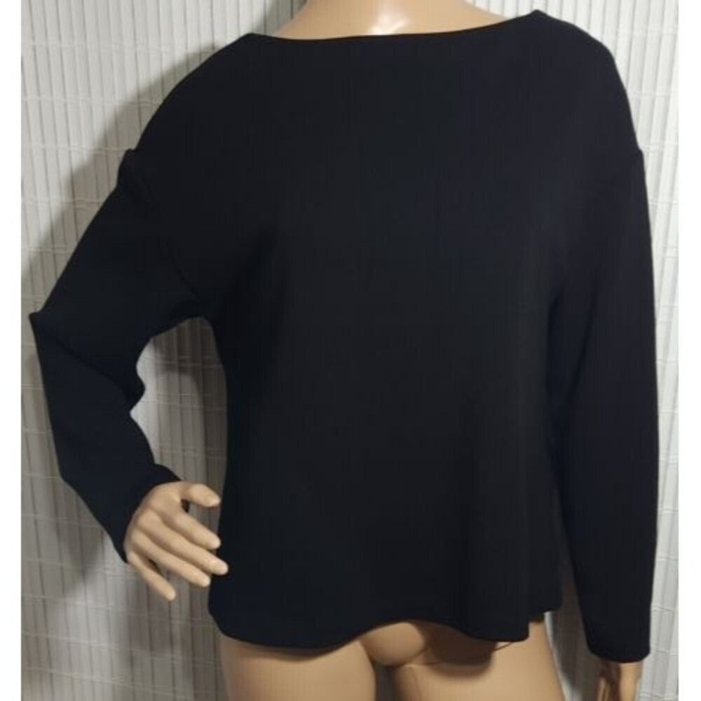 H&M Long sleeve Top Sweater Size XS Color Black Back Zipper
